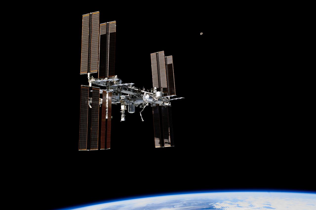 View of ISS as it Rotates 90 Degrees
